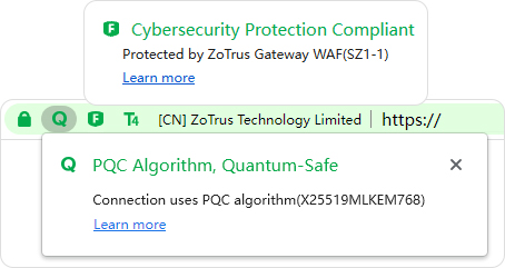 The two core products of the hybrid PQC algorithm HTTPS encryption